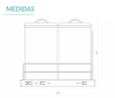 Porta residuos doble Fark