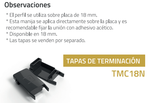 Perfil manija MC 18(negro)