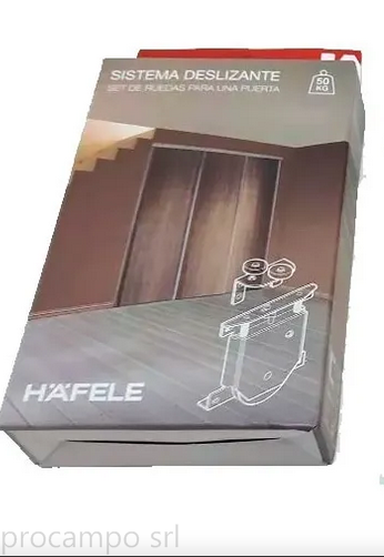 [04051] SET DE RUEDAS SUP/INF UNA PUERTA CORREDIZA HAFELE